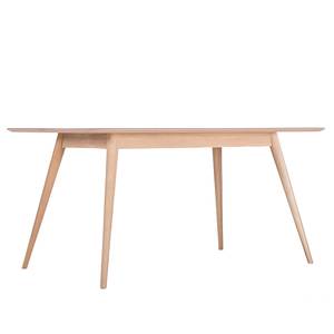 Table Viggo Chêne partiellement massif / Linoléum - Vert olive / Chêne - 160 x 90 cm
