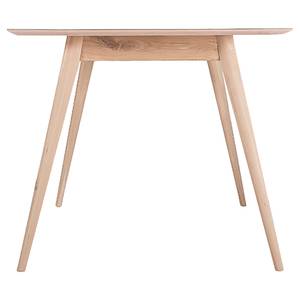 Table Viggo Chêne partiellement massif / Linoléum - Vert olive / Chêne - 180 x 90 cm