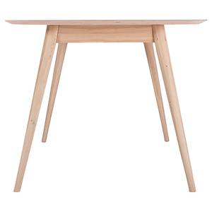 Table Viggo Chêne partiellement massif / Linoléum - Vert olive / Chêne - 200 x 90 cm