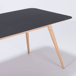 Tavolo da pranzo Viggo Quercia parz. masello / Linoleum - Color antracite / Quercia - 220 x 90 cm