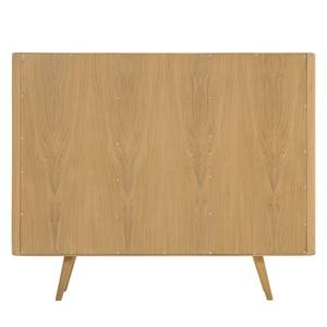 Dressoir Loca II deels massief wild eikenhout - wit/wild eikenhout - Breedte: 135 cm