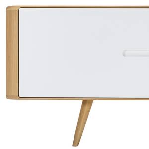 Sideboard Loca I Wildeiche massiv - Weiß / Wildeiche - Breite: 180 cm