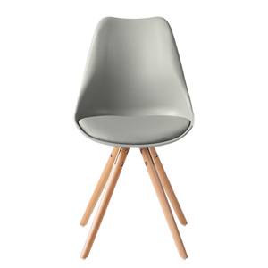 Sedia per sala da pranzo LINDHOLM materiale sintetico / legno massello di faggio - Color grigio chiaro - Set da 2