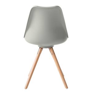 Sedia per sala da pranzo LINDHOLM materiale sintetico / legno massello di faggio - Color grigio chiaro - Set da 2