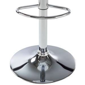 Tabourets de bar Soraia (lot de 2) Imitation cuir - Blanc / Chrome