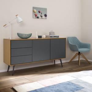 Dressoir Danica eikenhout/mat donkergrijs