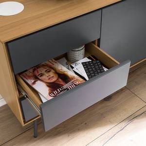 Dressoir Danica eikenhout/mat donkergrijs