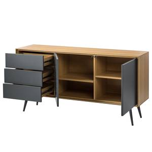 Dressoir Danica eikenhout/mat donkergrijs