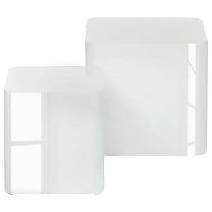 Tables d’appoint Square (lot de 2) Blanc brillant