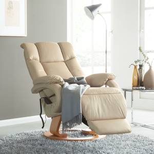 Relaxsessel Casey Echtleder/Kunstleder -  Creme