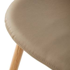 Chaise capitonnée Iskmo Taupe - Lot de 2