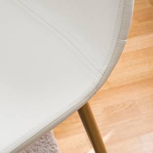 Gestoffeerde stoel Iskmo kunstleer - Wit - Set van 2