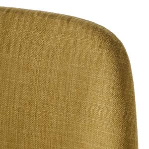 Chaise capitonnée Iskmo III Tissu - Jaune curry - Lot de 2