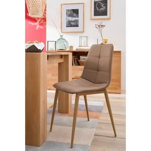 Gestoffeerde stoelen Iskmo IV kunstleer - Cappuccinokleurig