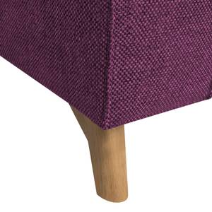 Ecksofa Topas (mit Schlaffunktion) Webstoff - Stoff Zahira: Aubergine - Longchair davorstehend rechts