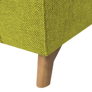 Ecksofa Topas (mit Schlaffunktion) Webstoff - Stoff Zahira: Limette - Longchair davorstehend links