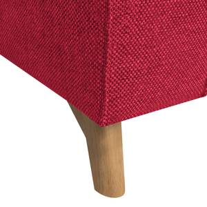 Ecksofa Topas (mit Schlaffunktion) Webstoff - Stoff Zahira: Rot - Longchair davorstehend rechts