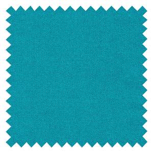 Hoekbank Topas (met slaapfunctie) - geweven stof - Stof Zahira: Turquoise - Longchair vooraanzicht links