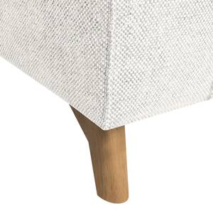 Canapé d'angle Topas Avec fonction couchage - Tissu - Tissu Zahira : Blanc - Méridienne courte à droite (vue de face)