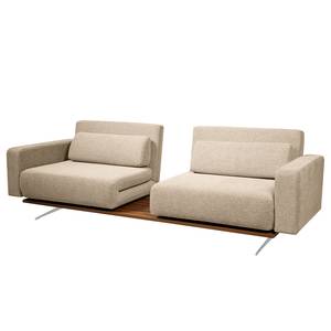 Schlafsofa Copperfield II Webstoff Stoff Parsa: Beige-Grau