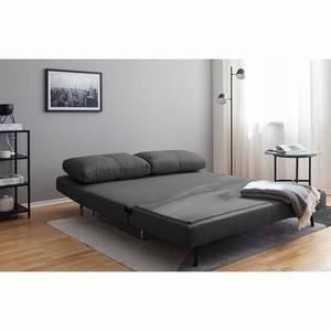 Canapé convertible Newheaven Tissu Tissu Lyn: Gris foncé