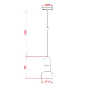 Hanglamp Cemento beton/massief essenhout - 1 lichtbron