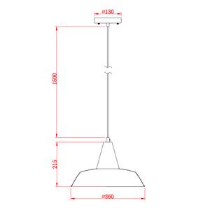 Suspension Ferro Métal / Frêne massif - 1 ampoule