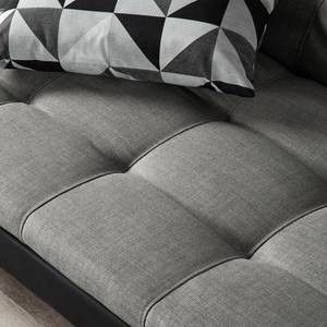 Clic-clac Crewe Imitation cuir / Tissu - Noir / Gris