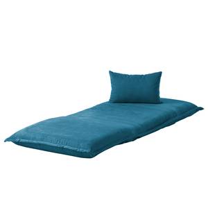 Poltrona letto Jake Tessuto grigio - Tessuto Reeva: blu brillante