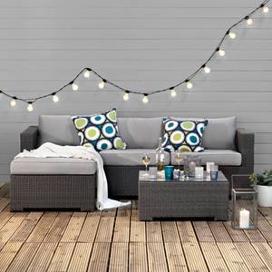 Sitzgruppe Paradise Lounge (inkl. Tisch) Polyrattan/Textil - Grau