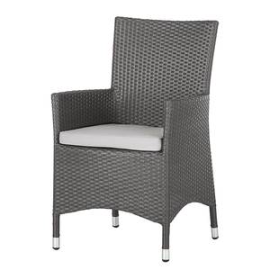 Poltrona da giardino Paradise Lounge in set 2 - Polyrattan grigio