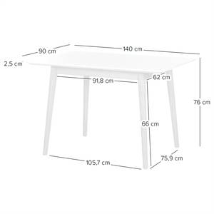 Table LINDHOLM Chêne partiellement massif - 120 x 80 cm