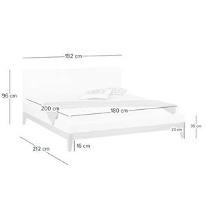 Bed LINDHOLM - hoogte 96 cm Wit - 180 x 200cm