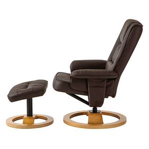 Fauteuil de relaxation Montreal Avec repose-pieds - Cuir synthétique marron