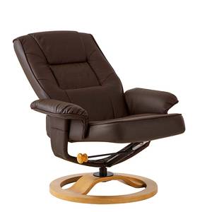 Fauteuil de relaxation Montreal Avec repose-pieds - Cuir synthétique marron