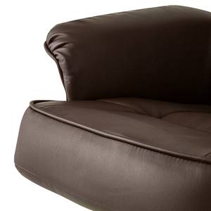 Fauteuil de relaxation Montreal Avec repose-pieds - Cuir synthétique marron