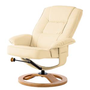 Relaxfauteuil Montreal (met hocker) beige kunstleer