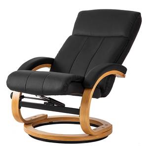 Fauteuil de relaxation Vancouver Avec repose-pieds - Imitation cuir - Noir