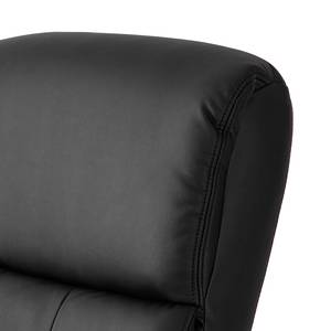 Fauteuil de relaxation Vancouver Avec repose-pieds - Imitation cuir - Noir