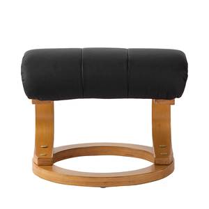 Relaxfauteuil Vancouver (met hocker) zwart kunstleer