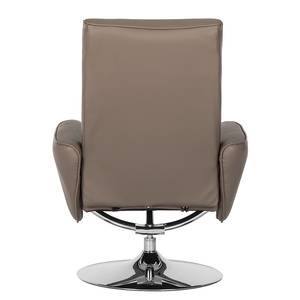 Fauteuil de relaxation Vincenzo Cuir véritable taupe - Taupe - Taupe