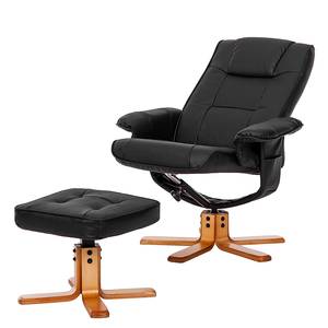 Relaxfauteuil Cosimo (met hocker) echt leer