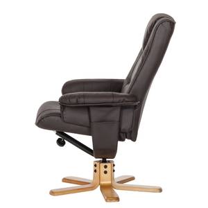 Fauteuil de relaxation Cosimo Cuir véritable marron foncé