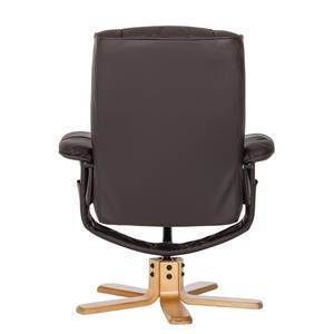 Fauteuil de relaxation Cosimo Cuir véritable - Marron foncé