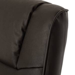 Fauteuil de relaxation Cosimo Cuir véritable marron foncé