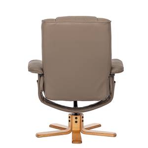 Fauteuil de relaxation Cosimo Avec repose-pieds - Cuir véritable - Limon