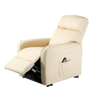 Fauteuil TV Schönwald Imitation cuir - Ecru