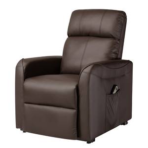 Fauteuil TV Schönwald Imitation cuir - Marron bison