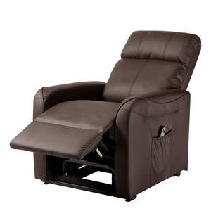 Fauteuil TV Schönwald Imitation cuir - Marron bison