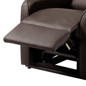 Fauteuil TV Schönwald Imitation cuir - Marron bison